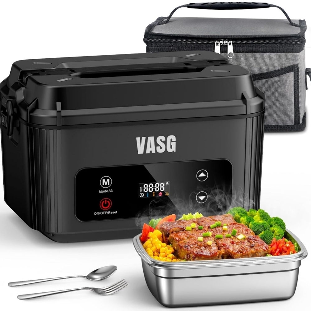 VASG 2026 Upgraded Cordless Heated Electric Lunch Box for Adults, XXL 5.1-Cup